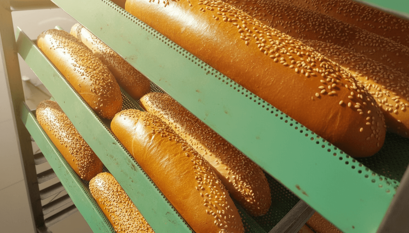 Fresh sesame bread baked in a local bakery in Majdal Shams, Golan Heights