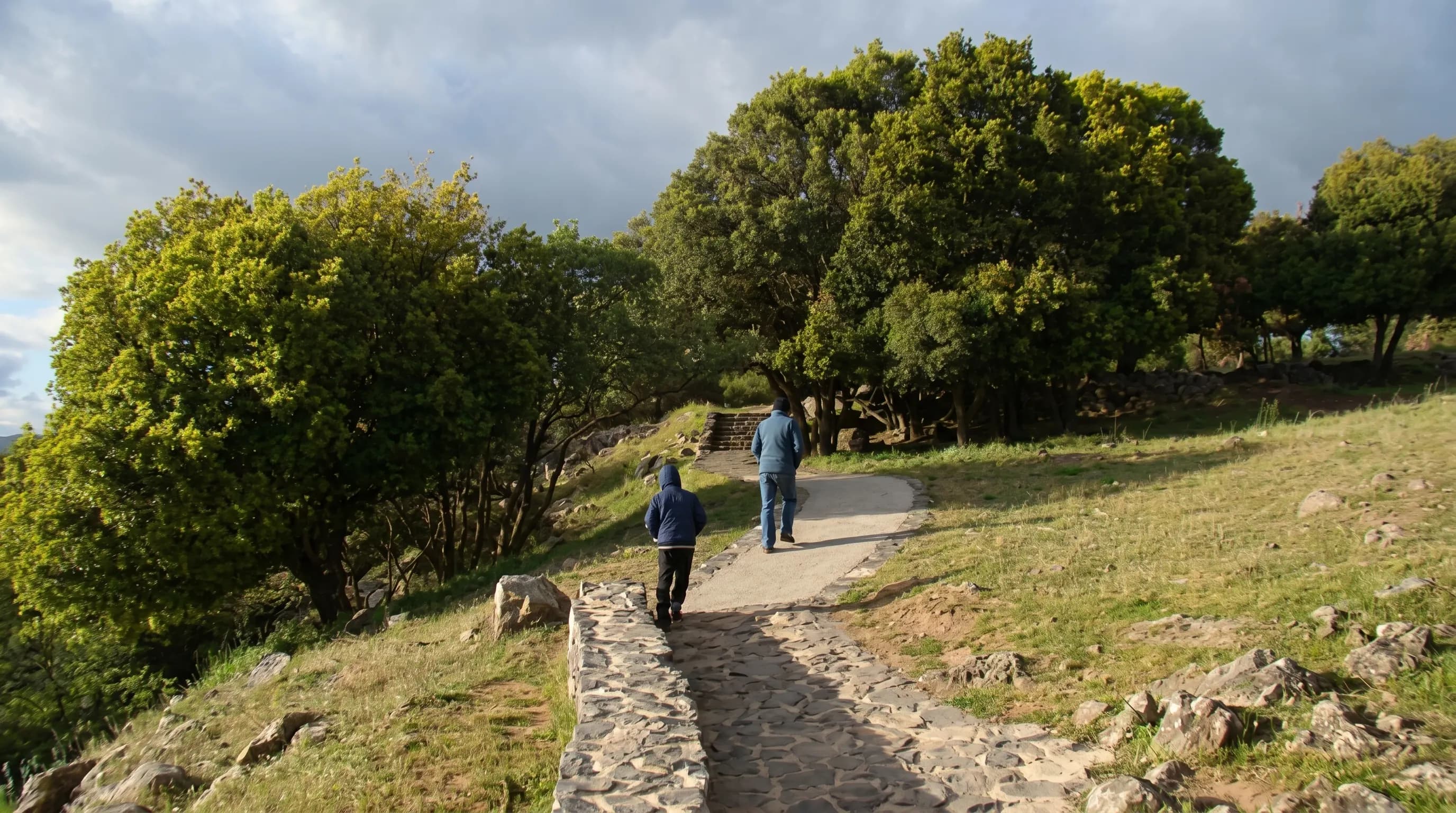 Walking path through green landscape near Big Juba