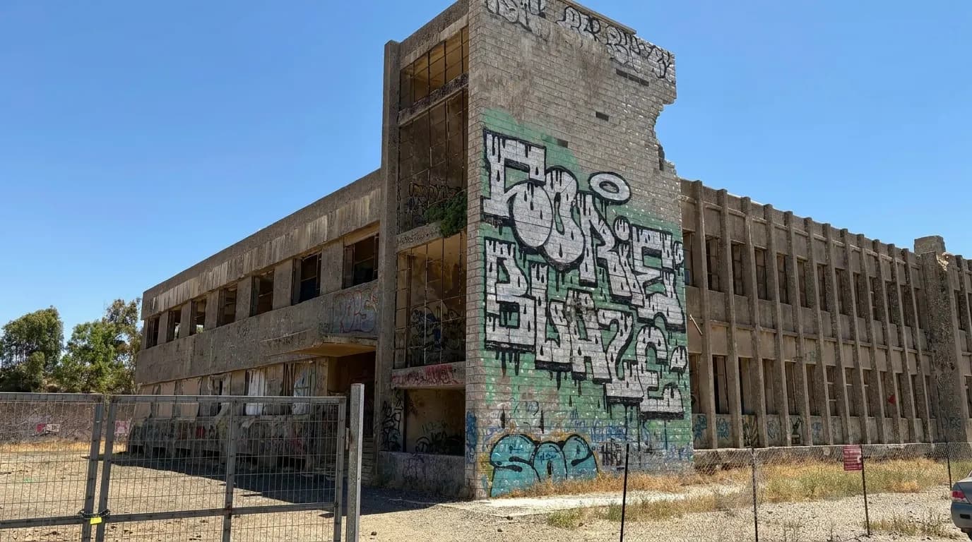 واجهة مبنى المقر السوري السابق