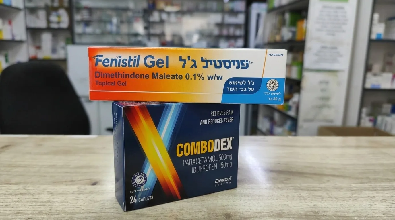 Two boxed pharmacy products displayed on a counter